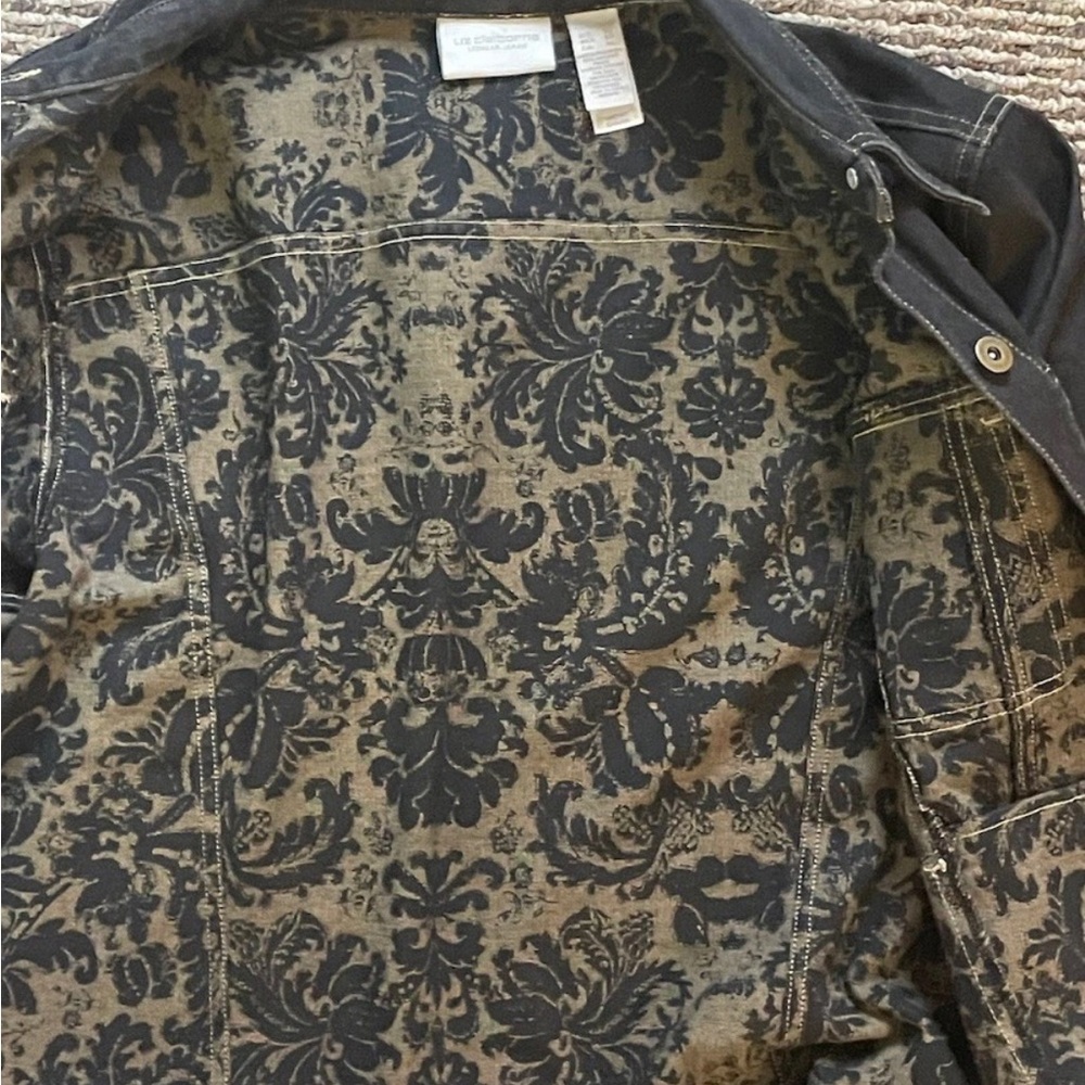 Liz Claiborne‎ Dark Denim Jean Jacket - Picture 3 of 6
